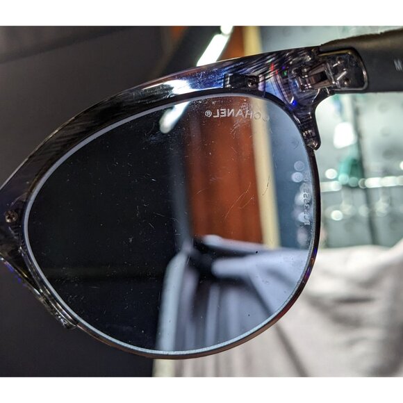 Chanel Blue Quilted Sunglasses 5342 .1552/52 Made In Italy main image 6